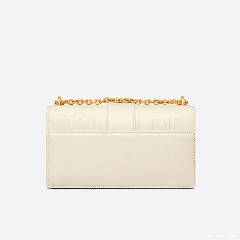 Cheap Dior White East-West 30 Bag With Montaigne Calfskin Chain 0708 Luxury